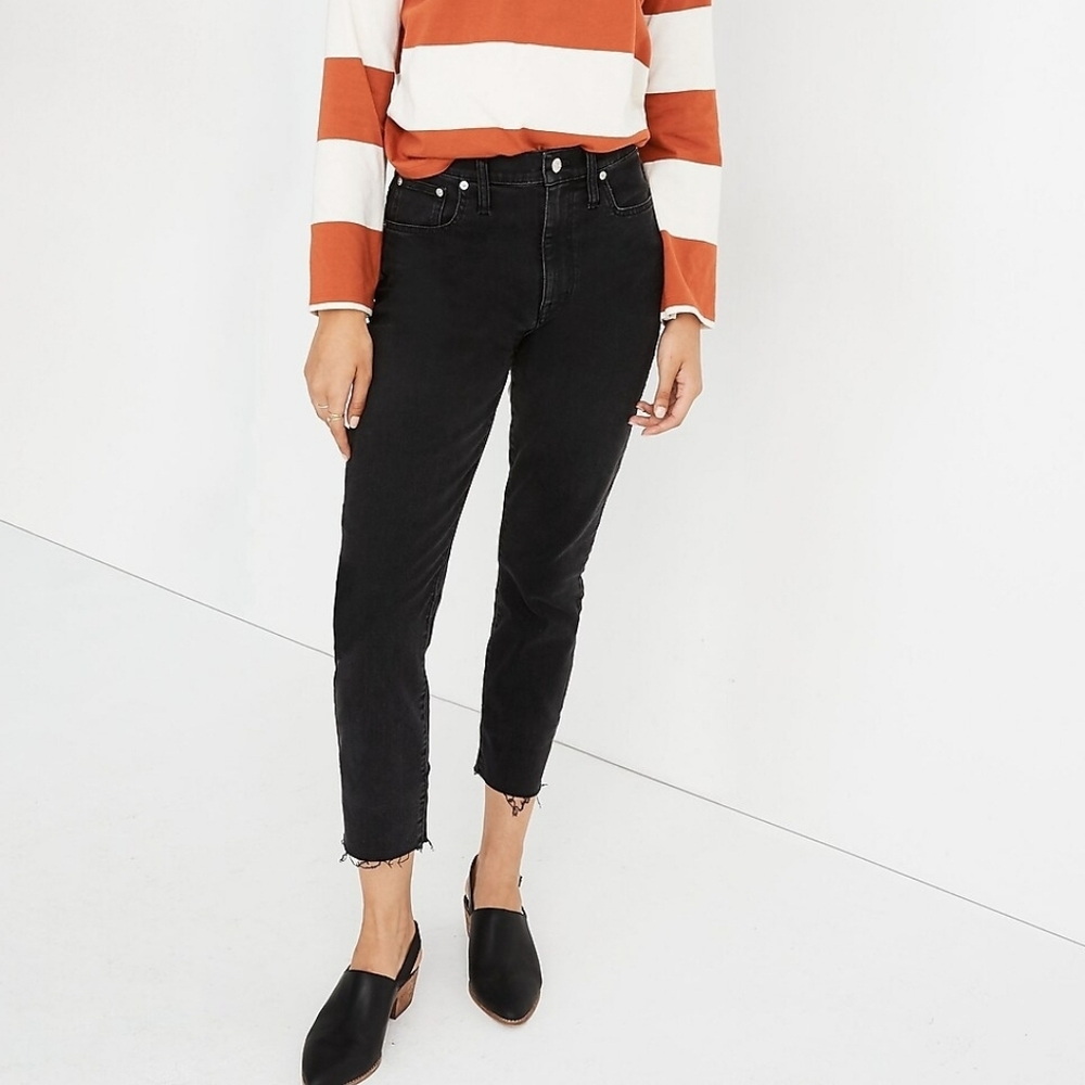 Madewell High Rise Slim Boyjean Lunar Wash Size 25